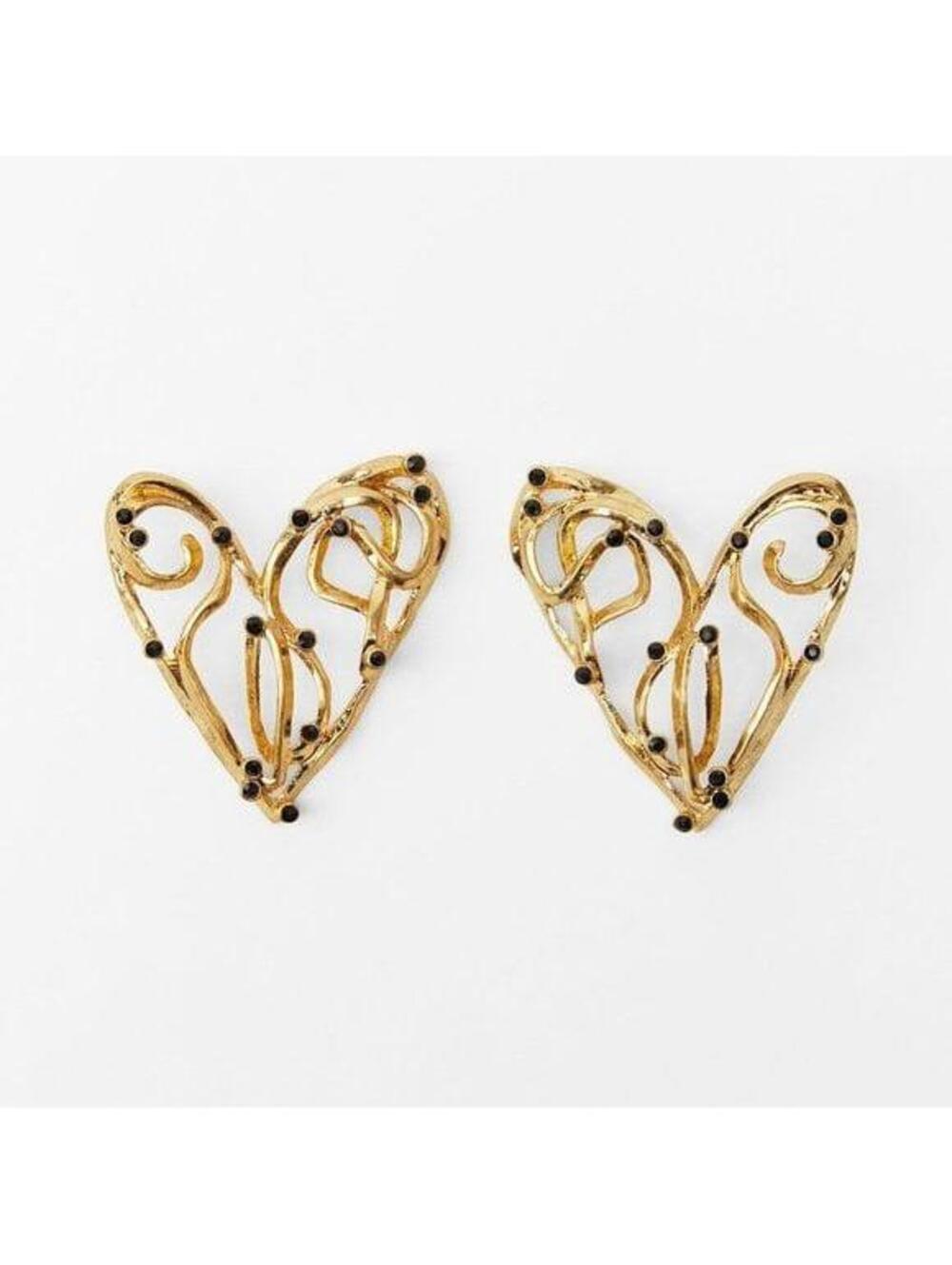 Zara Textured Heart Earrings